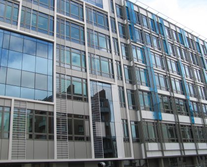EOLE, MONTROUGE FRANCE, Projet de la façade en aluminium-verre et de la façade ventilée