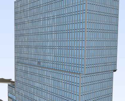 HILTON, tall building, Unitized facades design
