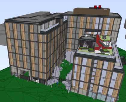 LONG STREET Student accommodation block, Workshop design of unitized facades